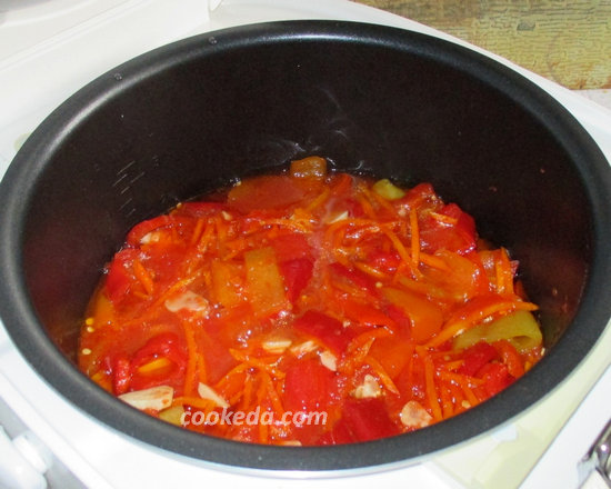 лечо из болгарского перца с помидорами на зиму-20