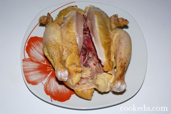 Домашний цыпленок на костре фото-03