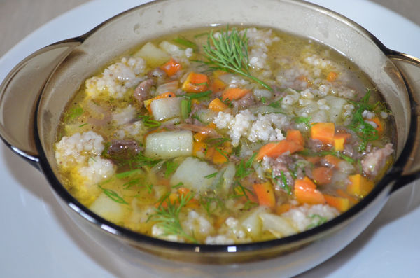 Домашний суп с ячневой крупой