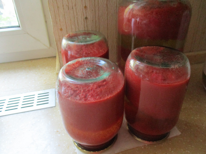 томатный сок на зиму домашний