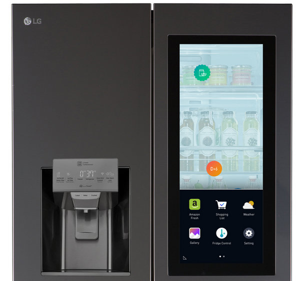 LG Smart Instaview Refrigerator дисплей