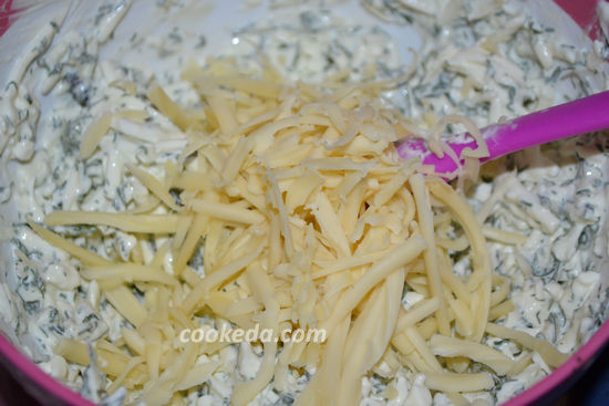 Конвертики из лаваша с сыром и зеленью - начинка