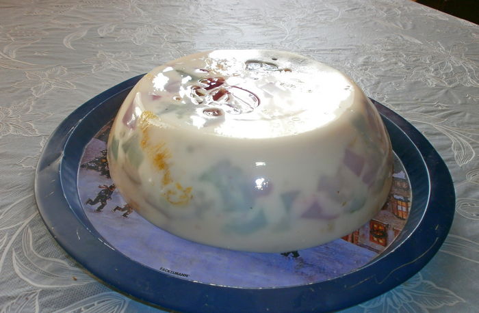 Как приготовить Желейный торт Битое стекло со сметаной просто рецепт пошаговый