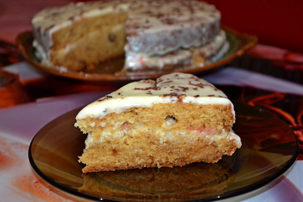 Бисквитный торт со сметанным кремом - пошаговый рецепт