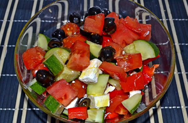 классический греческий салат - пошаговый рецепт