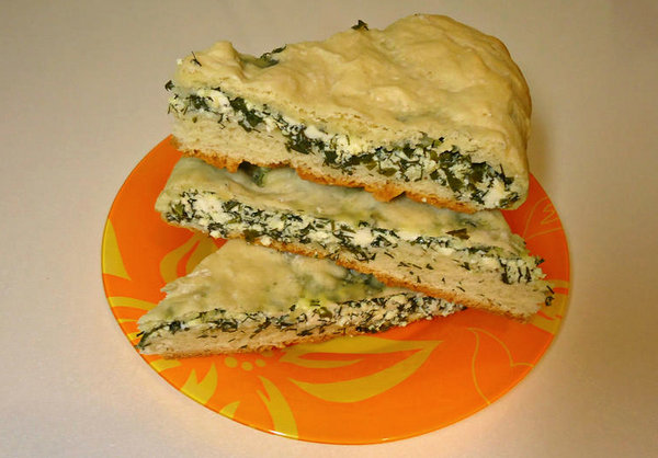 Осетинский пирог с сыром и зеленью - пошаговый рецепт