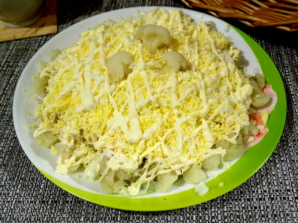 салат из цветной капусты - пошаговый рецепт